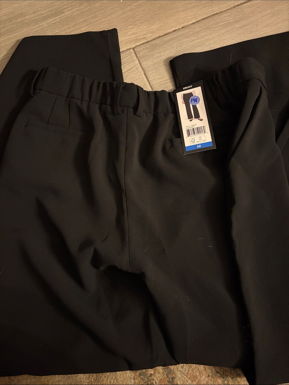 DKNY Black Pull-On Straight Leg Pants - Picture 7 of 11